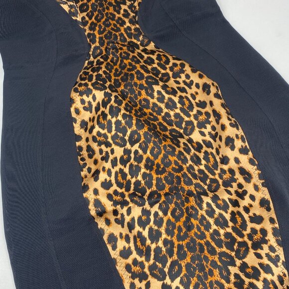 Agent Provocateur Bessie Leopard Brown Silk Dress UK12 Large New - Picture 11 of 16